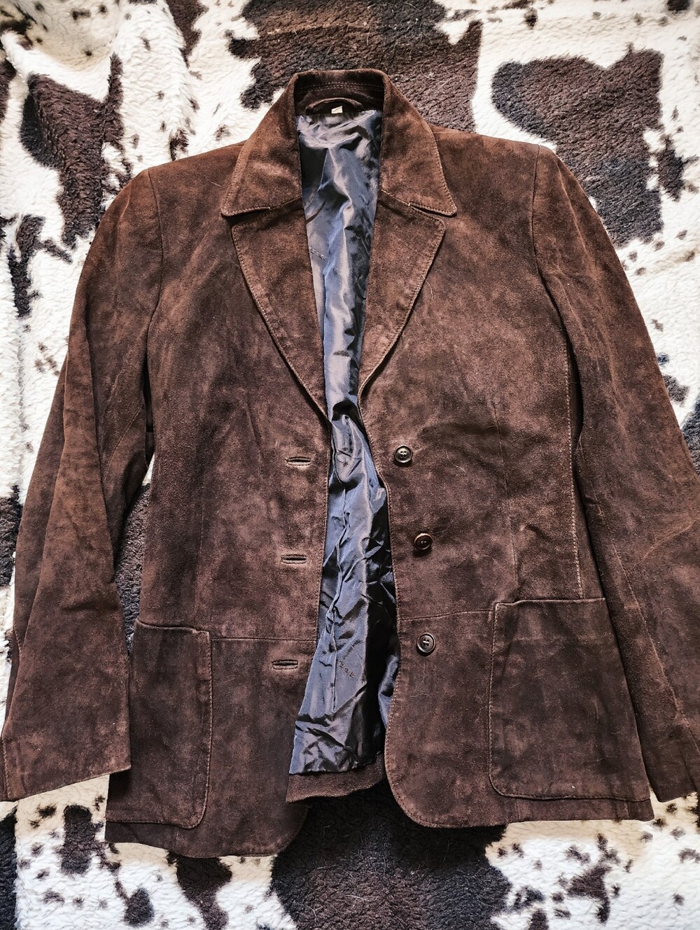 "FRATELLI ROSSETI" WOMEN'S 90'S/Y2K FULL SUEDE BLAZER - BROWN
